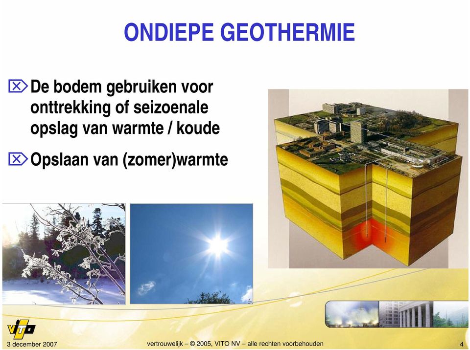 seizoenale opslag van warmte /