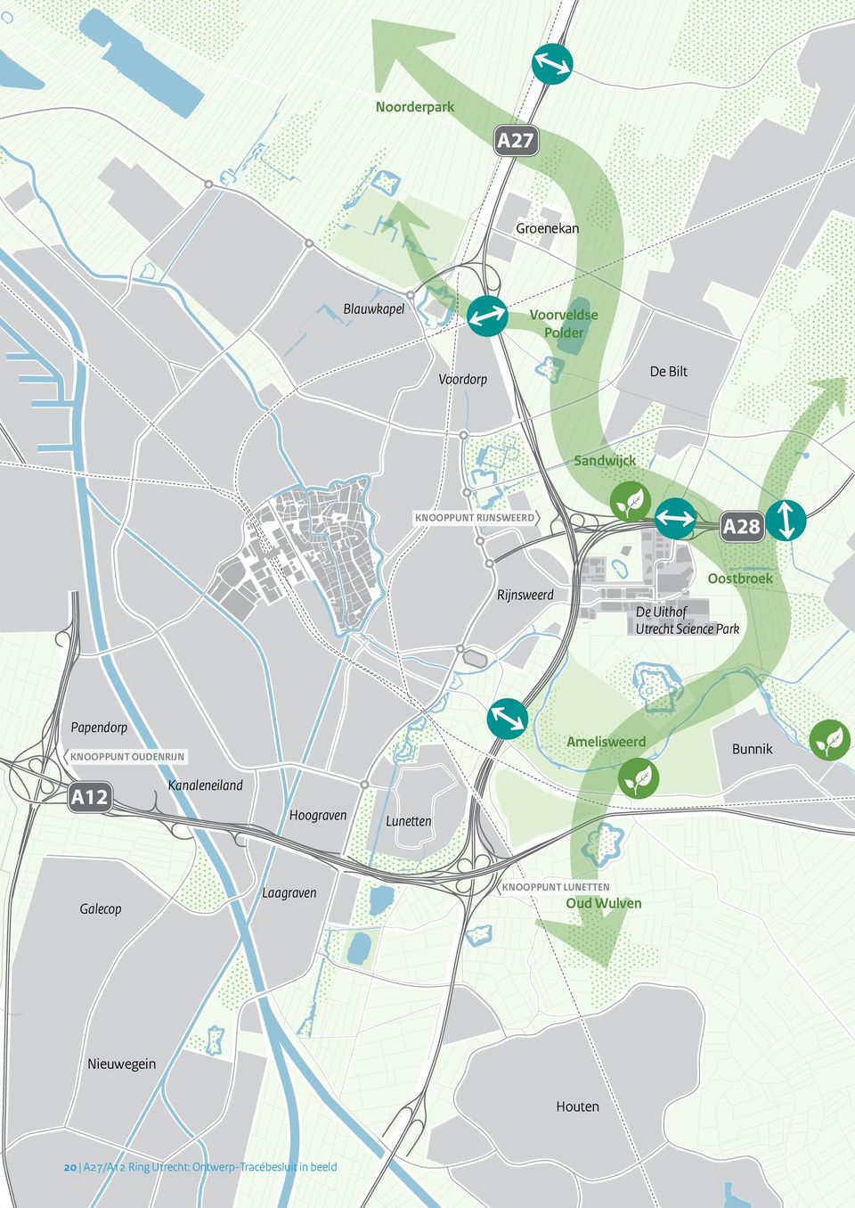 OUDENRIJN Amelisweerd Bunnik A12 Kanaleneiland Hoograven Lunetten Galecop Laagraven