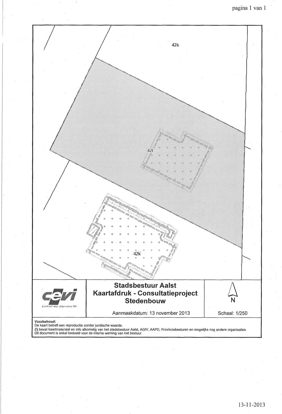 Zij bevat kaartmateriaal en info afkomstig van het stadsbestuur Aalst, AGIV, AAPD, Provinciebesturen