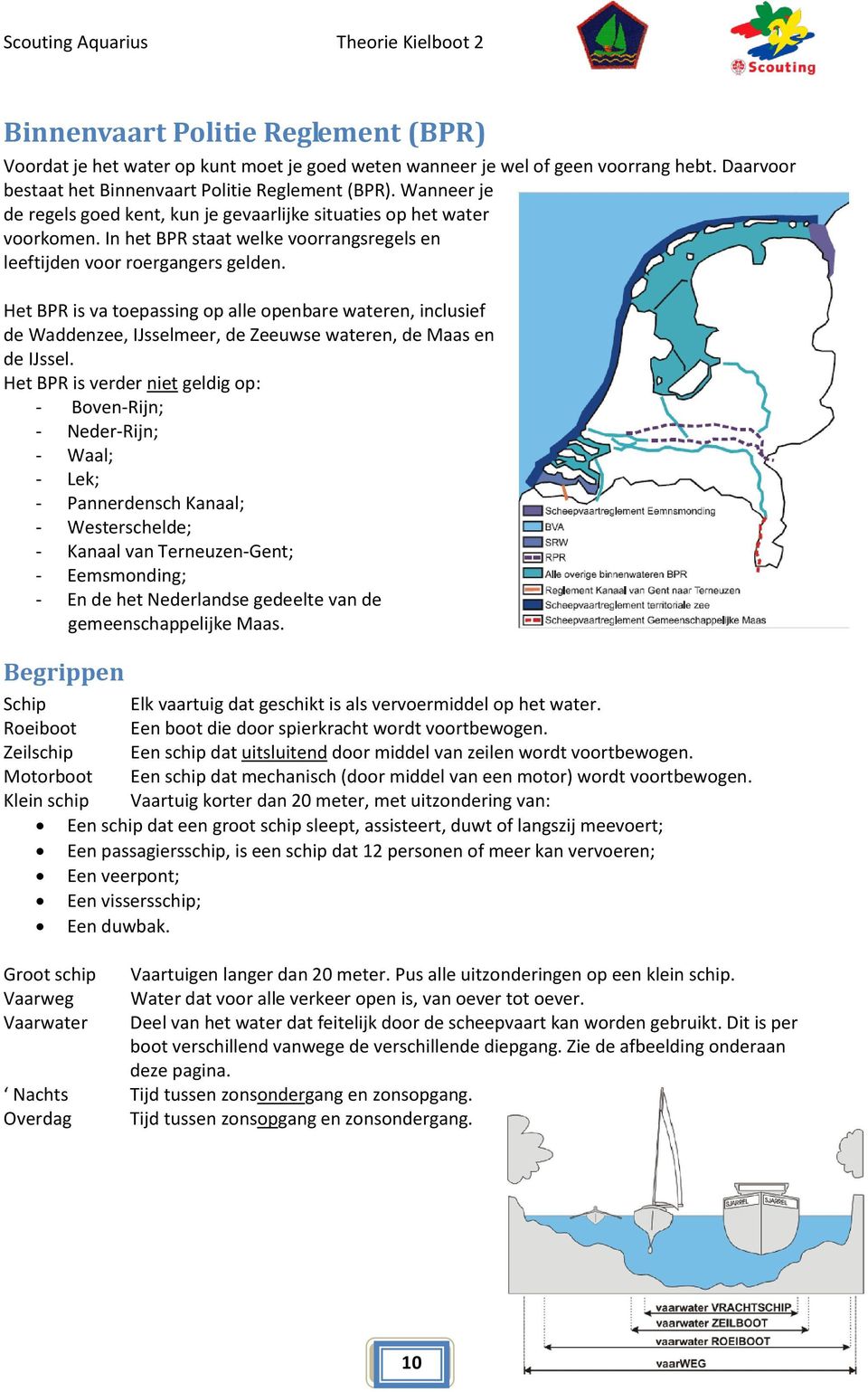 Het BPR is va toepassing op alle openbare wateren, inclusief de Waddenzee, IJsselmeer, de Zeeuwse wateren, de Maas en de IJssel.
