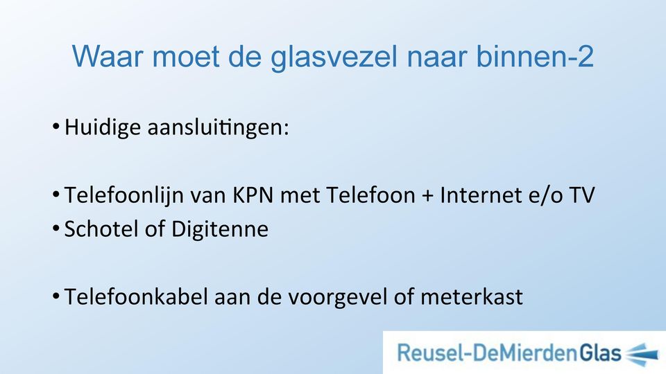 met Telefoon + Internet e/o TV Schotel of