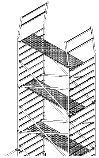 12. Platformen mogen maximaal 4 meter uit elkaar liggen, of om de 2 meter verspringend aanbrengen.