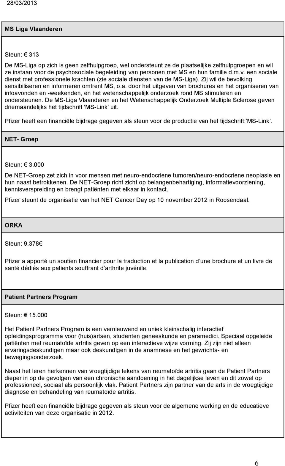 De MS-Liga Vlaanderen en het Wetenschappelijk Onderzoek Multiple Sclerose geven driemaandelijks het tijdschrift 'MS-Link' uit.