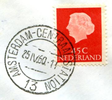 AMSTERDAM-CENTRAAL STATION 13 KBST 0012 Opgeleverd door De Munt op 9 juli 1924. Het stempel werd verzonden op 10 juli 1924 en vernietigd op 26 april 1933.