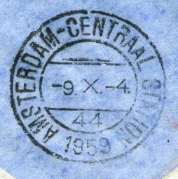 AMSTERDAM-CENTRAAL STATION 43 KBST 0042 Opgeleverd door De Munt op 9 juli 1924. Het stempel was besteld in mei 1924 en werd verzonden op 10 juli 1924. Het stempel werd terugontvangen op 24 juli 1950.