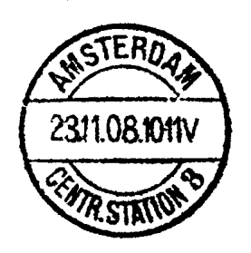 AMSTERDAM CENTR. STATION 2 KBST 0004 Opgeleverd door De Munt in maart 1916. Het stempel werd toegezonden op 20 maart 1916.