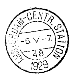 AMSTERDAM-CENTRAAL STATION 46 OBST 0018A Opgeleverd door De Munt op 16 oktober 1951. Het stempel werd verzonden op 1 maart 1952 en afgekeurd in december 1960.