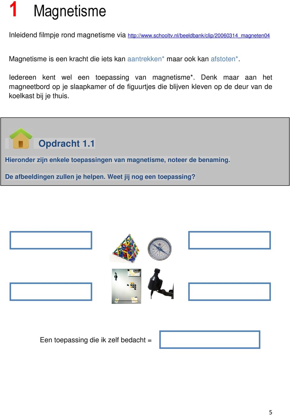 Iedereen kent wel een toepassing van magnetisme*.