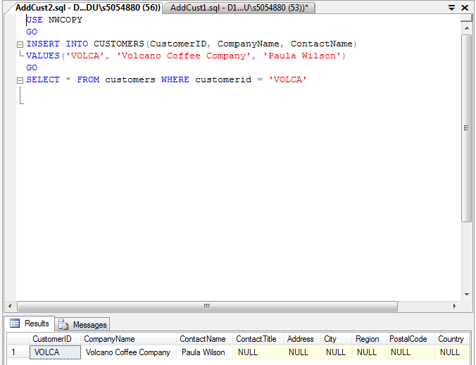 SQL Server 2008 R2 - Labo 3-23 Maak een transaction log backup met naam Log en beschrijving Transaction Log Backup van NWCopy en plaats deze in het backup device NWC3.