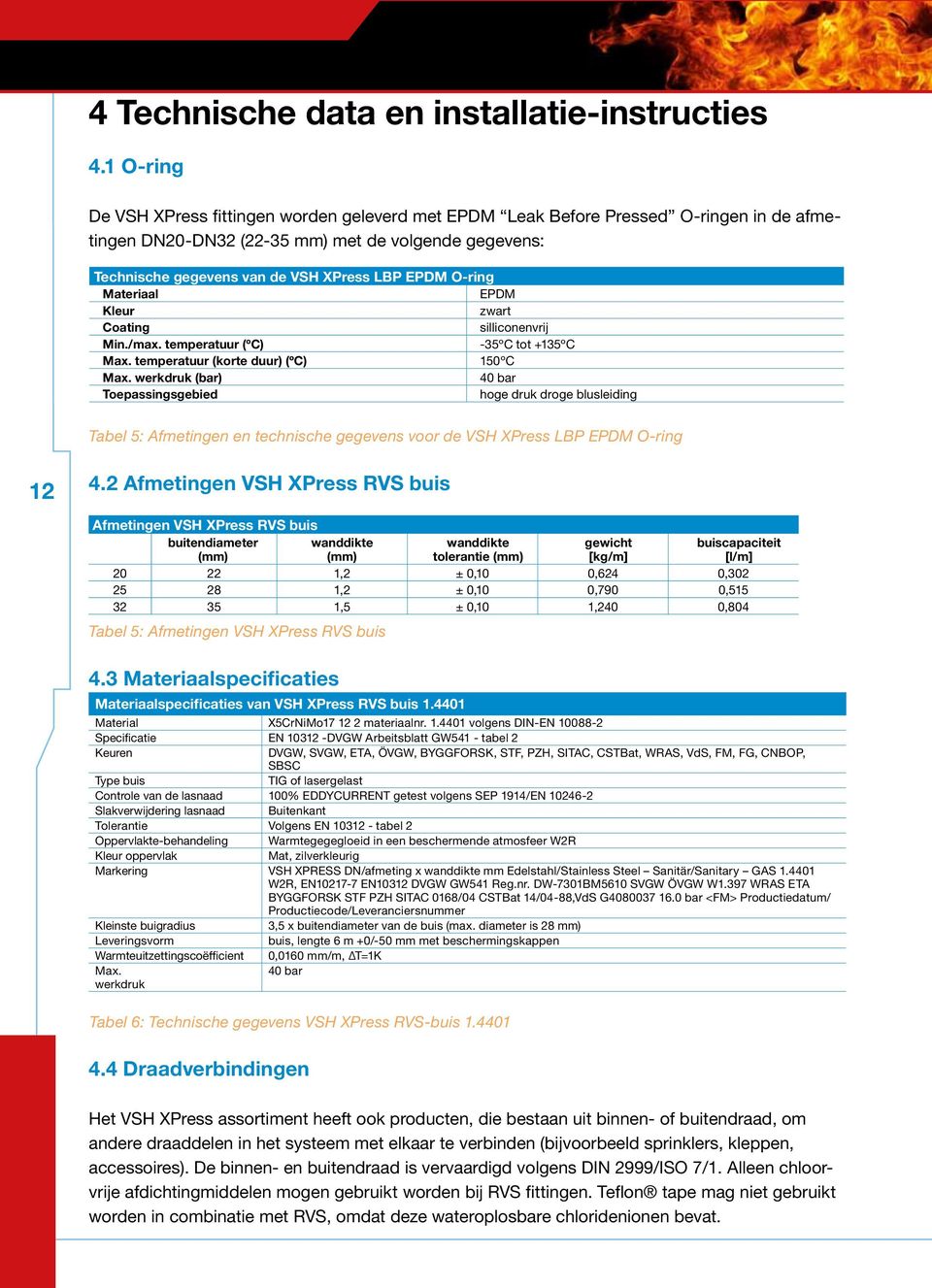 O-ring Materiaal EPDM Kleur zwart Coating silliconenvrij Min./max. temperatuur (ºC) -35ºC tot +135ºC Max. temperatuur (korte duur) (ºC) 150ºC Max.