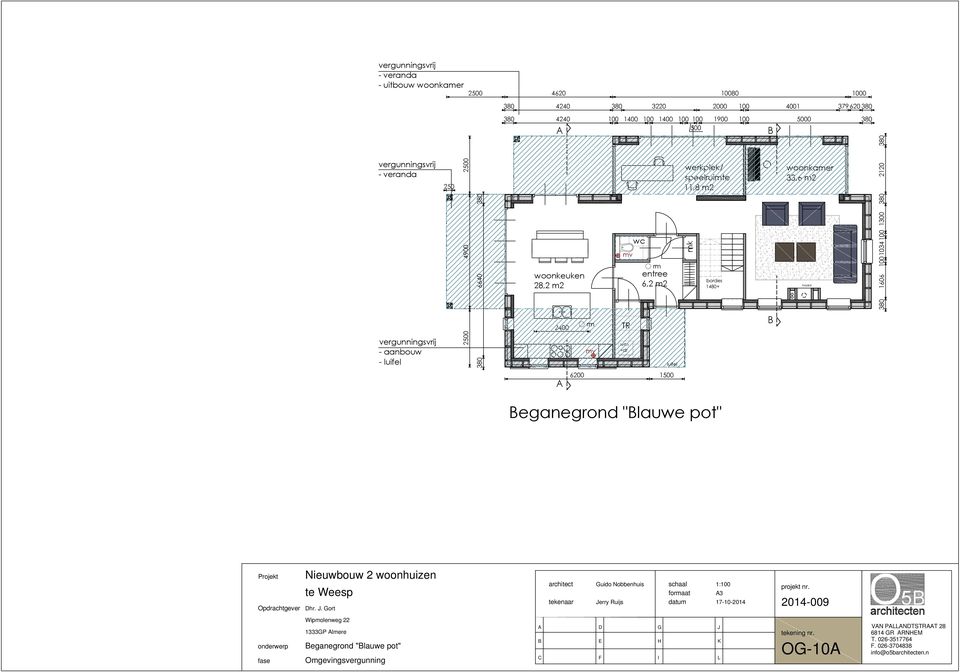 entree 6,2 m2 luifel werkplek/ speelruimte 11,8 m2 mk bordes 1480+ woonkamer 33,6 m2 haard 1606 1001034 100 1300 2120