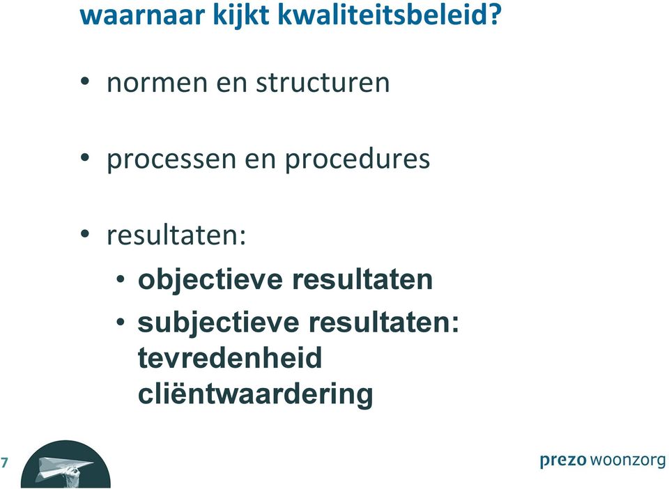 procedures resultaten: objectieve