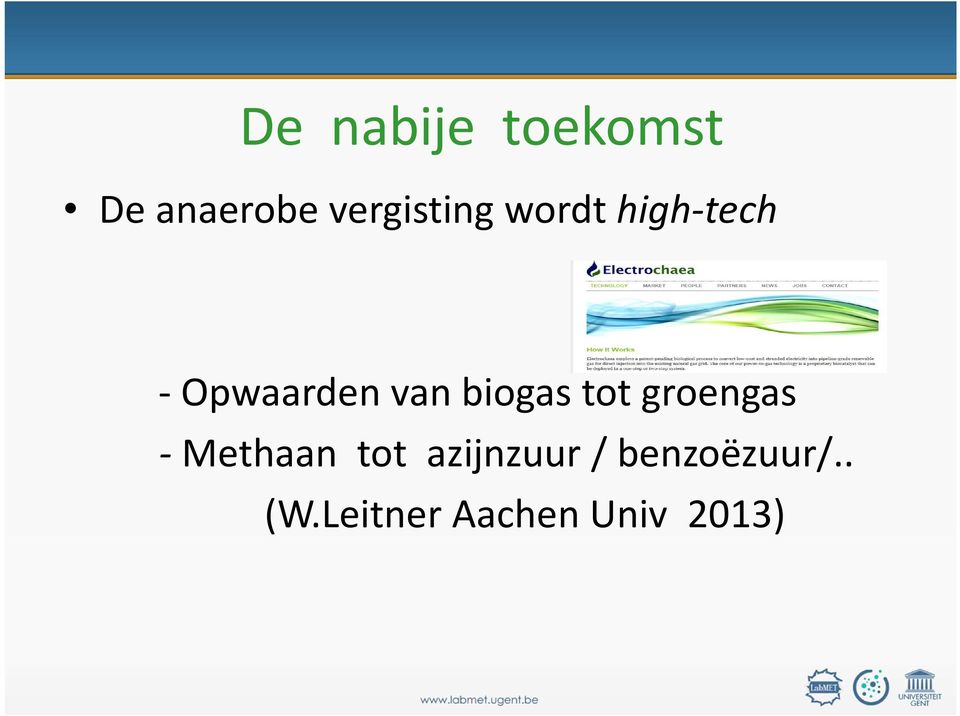 van biogas tot groengas - Methaan tot