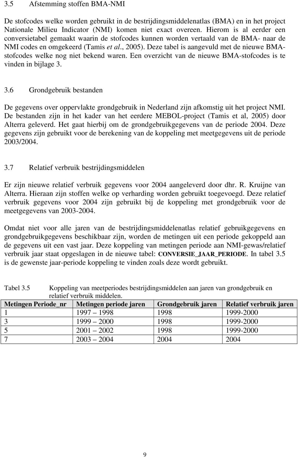 Deze tabel is aangevuld met de nieuwe BMAstofcodes welke nog niet bekend waren. Een overzicht van de nieuwe BMA-stofcodes is te vinden in bijlage 3.