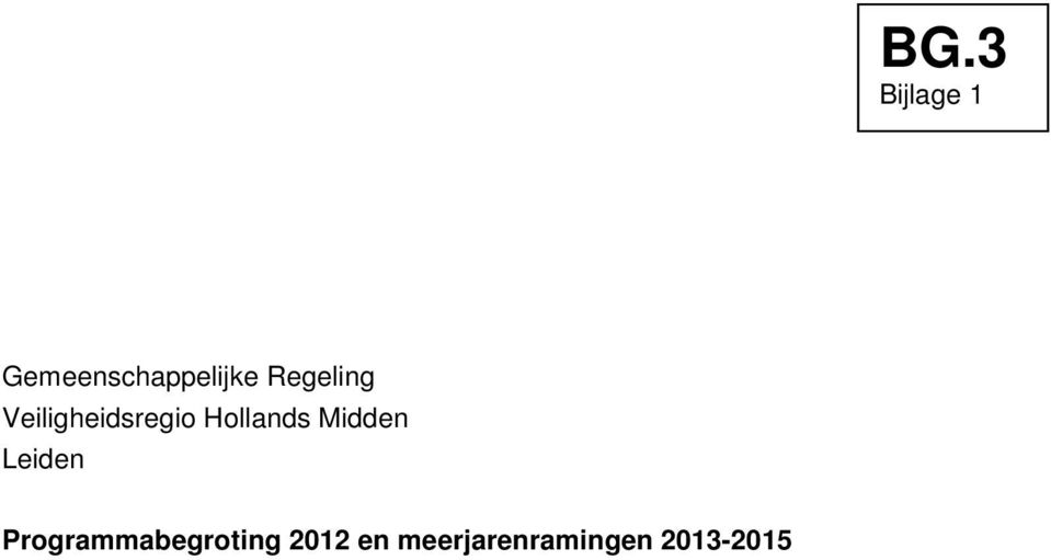 Midden Leiden Programmabegroting