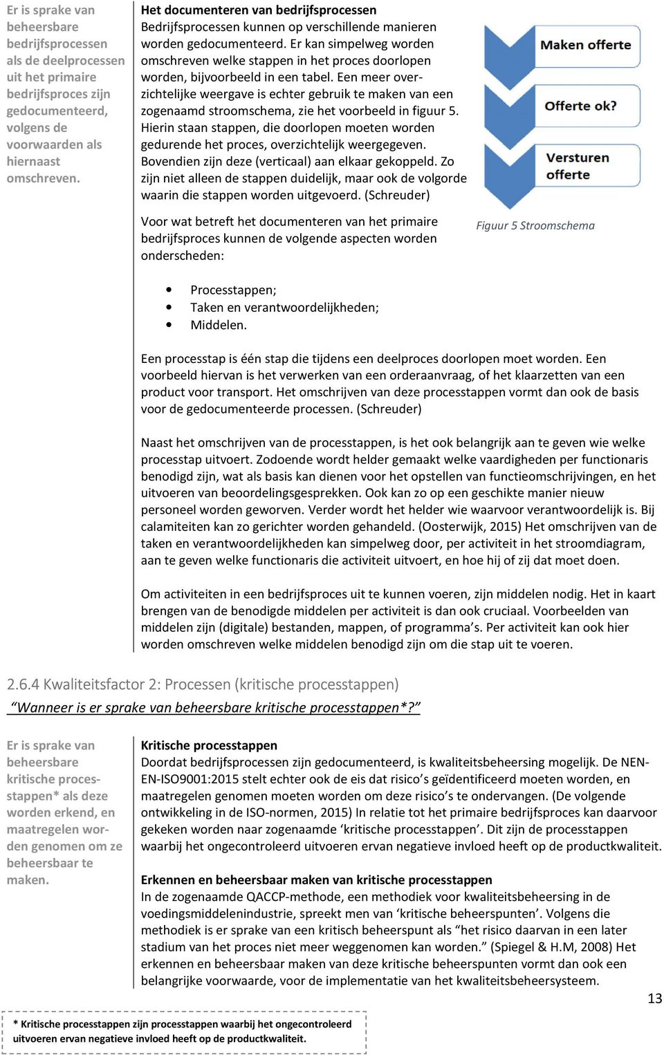 Er kan simpelweg worden omschreven welke stappen in het proces doorlopen worden, bijvoorbeeld in een tabel.