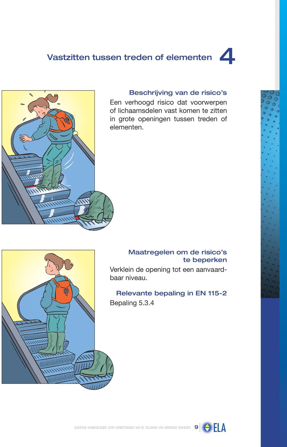 elementen. Verklein de opening tot een aanvaardbaar niveau. Bepaling 5.3.