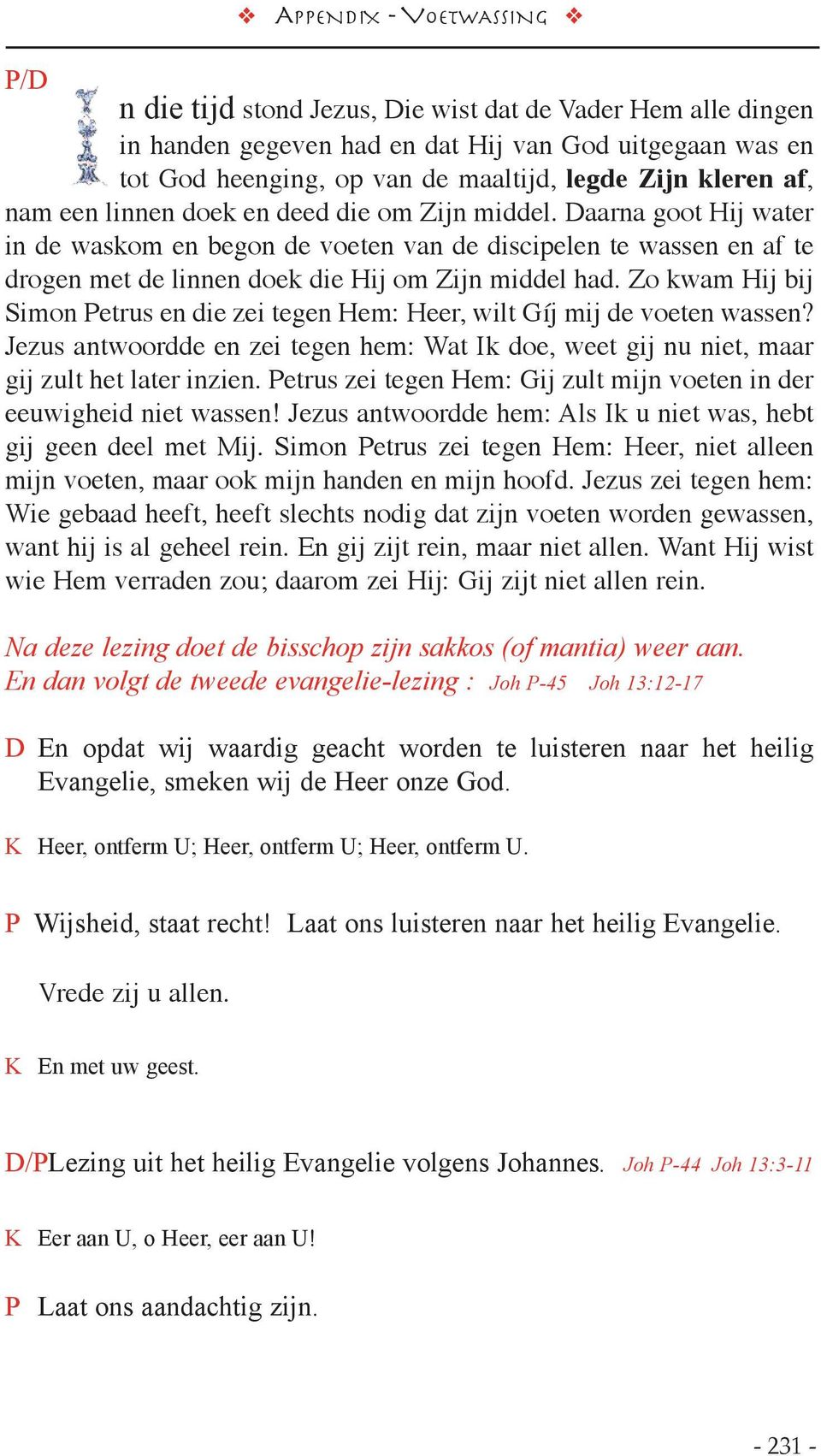 Zo kwam Hij bij Simon Petrus en die zei tegen Hem: Heer, wilt Gíj mij de voeten wassen? Jezus antwoordde en zei tegen hem: Wat Ik doe, weet gij nu niet, maar gij zult het later inzien.