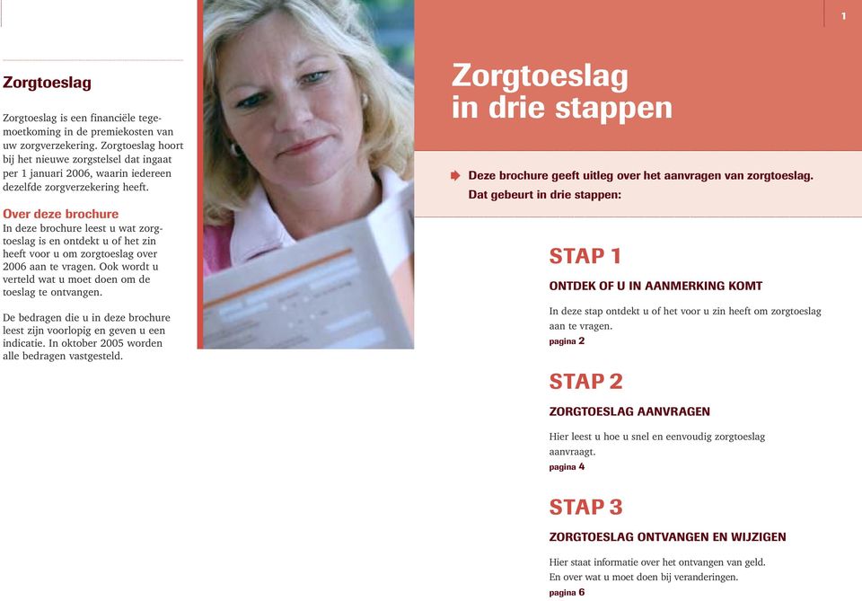 Over deze brochure In deze brochure leest u wat zorgtoeslag is en ontdekt u of het zin heeft voor u om zorgtoeslag over 2006 aan te vragen.