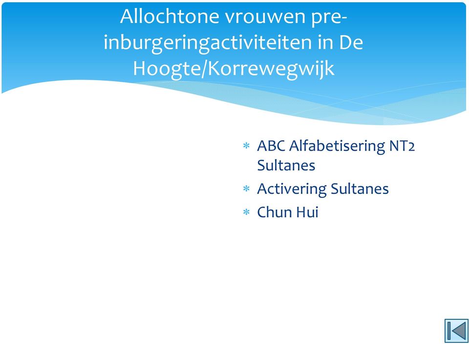 De Hoogte/Korrewegwijk ABC