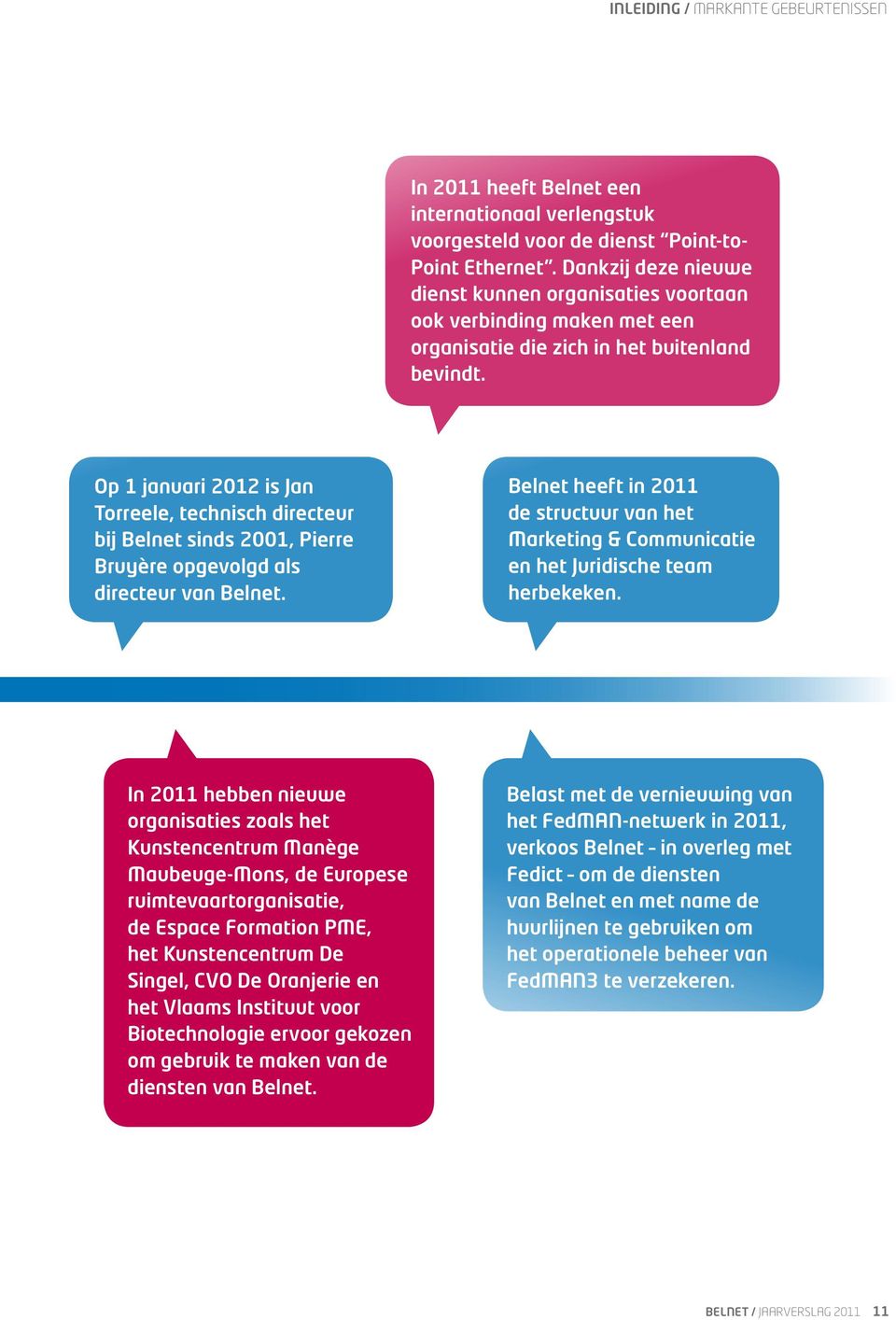 Op 1 januari 2012 is Jan Torreele, technisch directeur bij Belnet sinds 2001, Pierre Bruyère opgevolgd als directeur van Belnet.