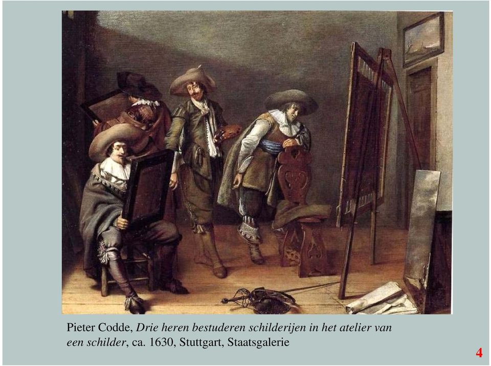 het atelier van een schilder,