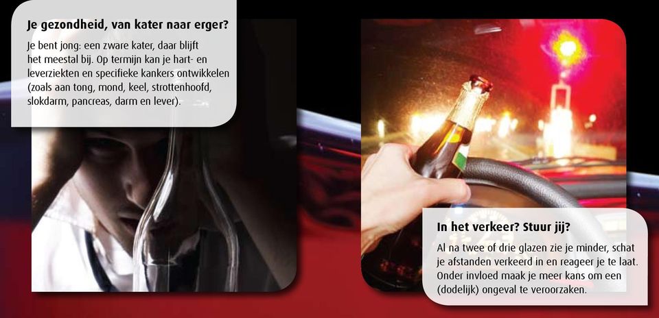 strottenhoofd, slokdarm, pancreas, darm en lever). In het verkeer? Stuur jij?