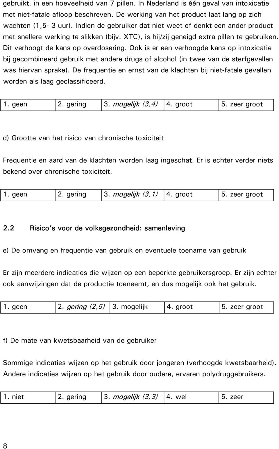 Ook is er een verhoogde kans op intoxicatie bij gecombineerd gebruik met andere drugs of alcohol (in twee van de sterfgevallen was hiervan sprake).