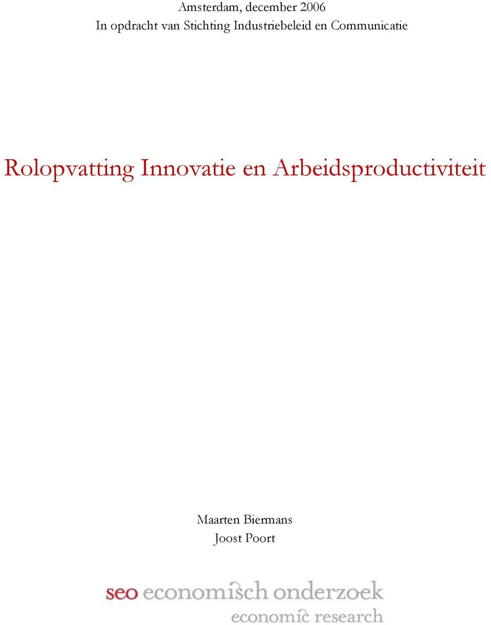 Communicatie Rolopvatting Innovatie en