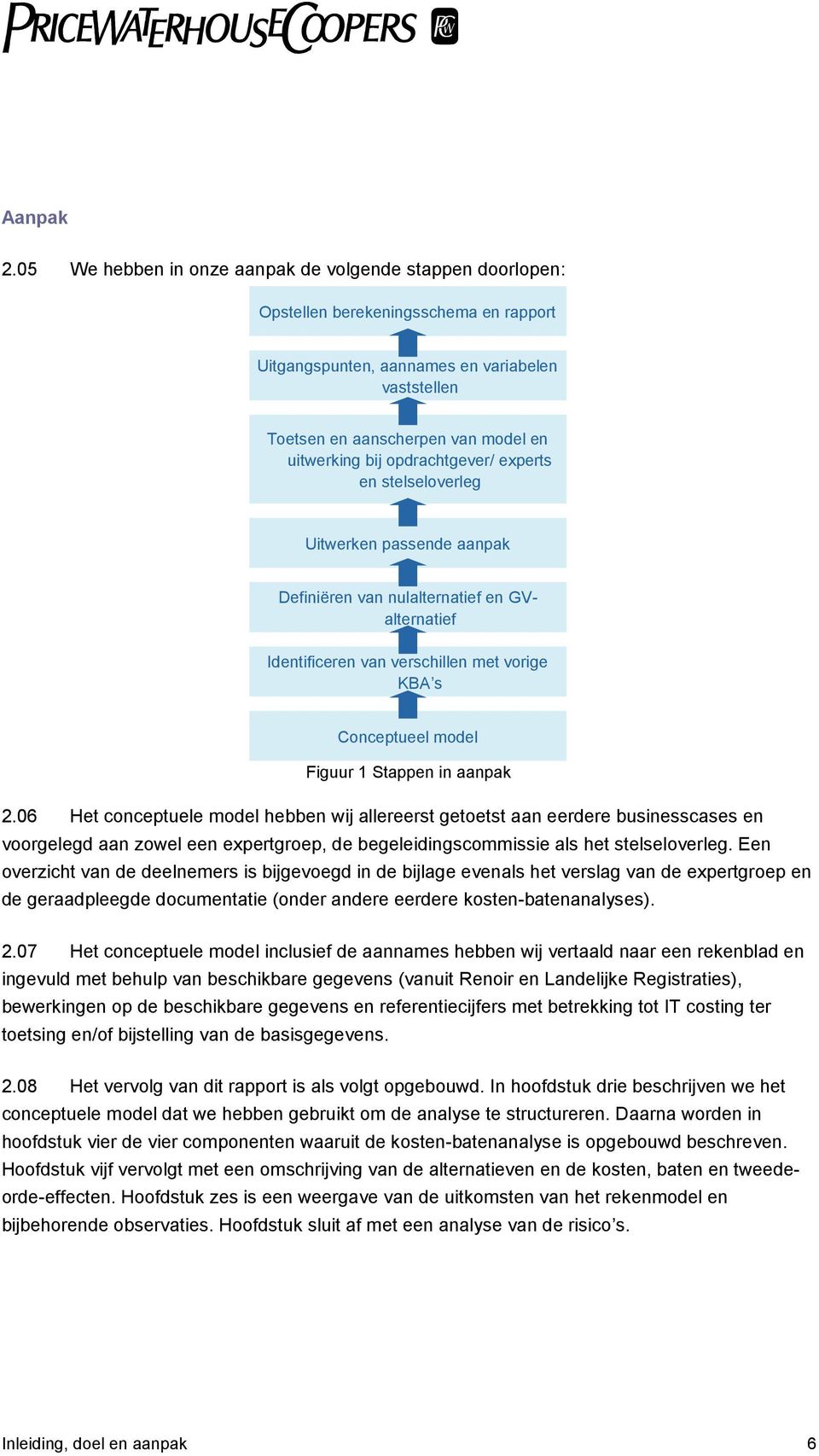 opdrachtgever/ experts en stelseloverleg Uitwerken passende aanpak Definiëren van nulalternatief en GValternatief Identificeren van verschillen met vorige KBA s Conceptueel model Figuur 1 Stappen in