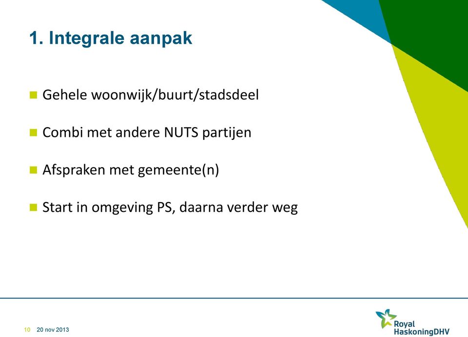 andere NUTS partijen Afspraken met