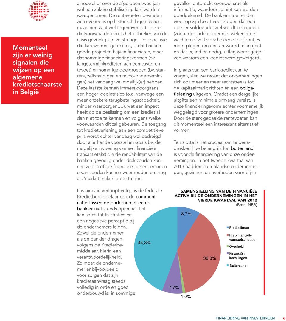 De conclusie die kan worden getrokken, is dat banken goede projecten blijven financieren, maar dat sommige financieringsvormen (bv.