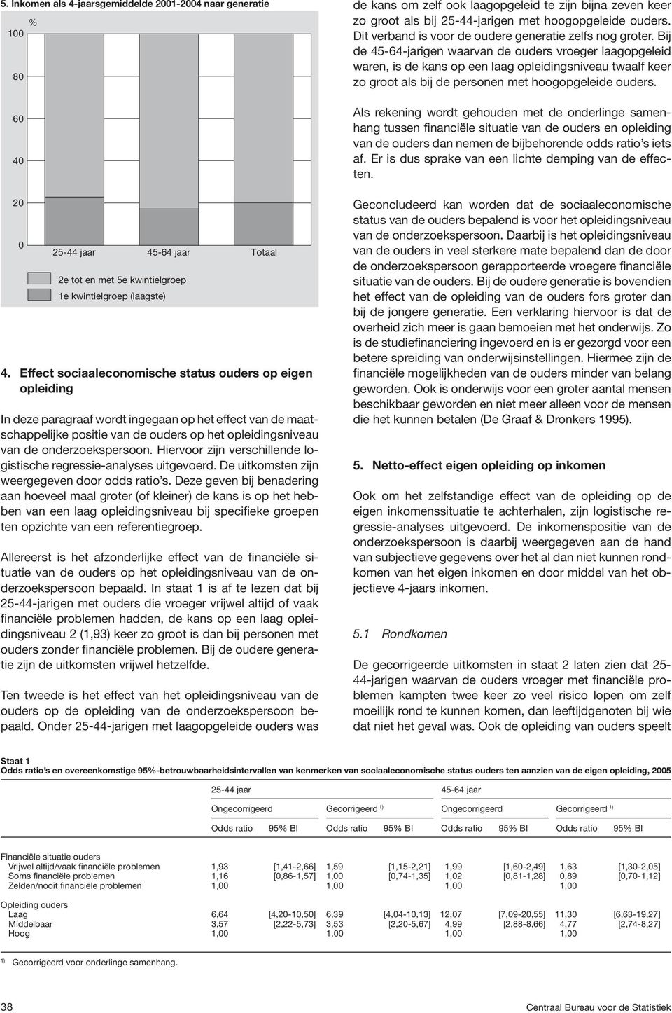 onderzoekspersoon. Hiervoor zijn verschillende logistische regressie-analyses uitgevoerd. De uitkomsten zijn weergegeven door odds ratio s.