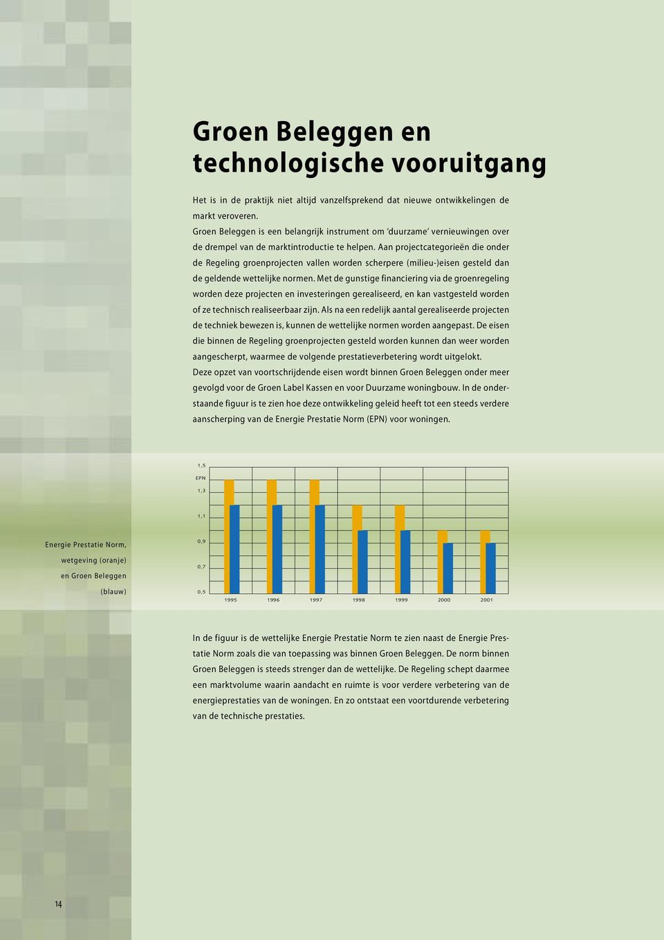 Aan projectcategorieën die onder de Regeling groenprojecten vallen worden scherpere (milieu-)eisen gesteld dan de geldende wettelijke normen.