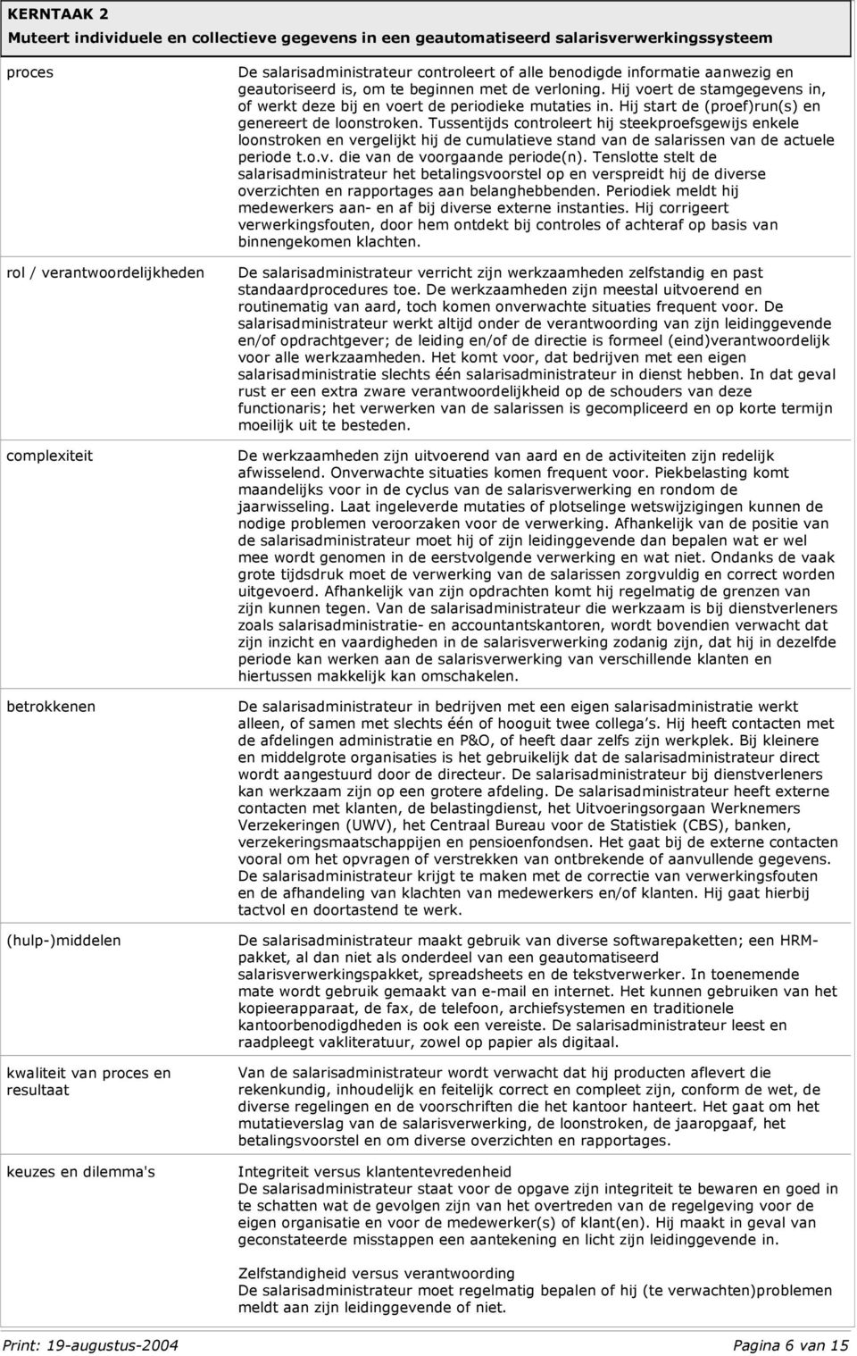 Hij voert de stamgegevens in, of werkt deze bij en voert de periodieke mutaties in. Hij start de (proef)run(s) en genereert de loonstroken.