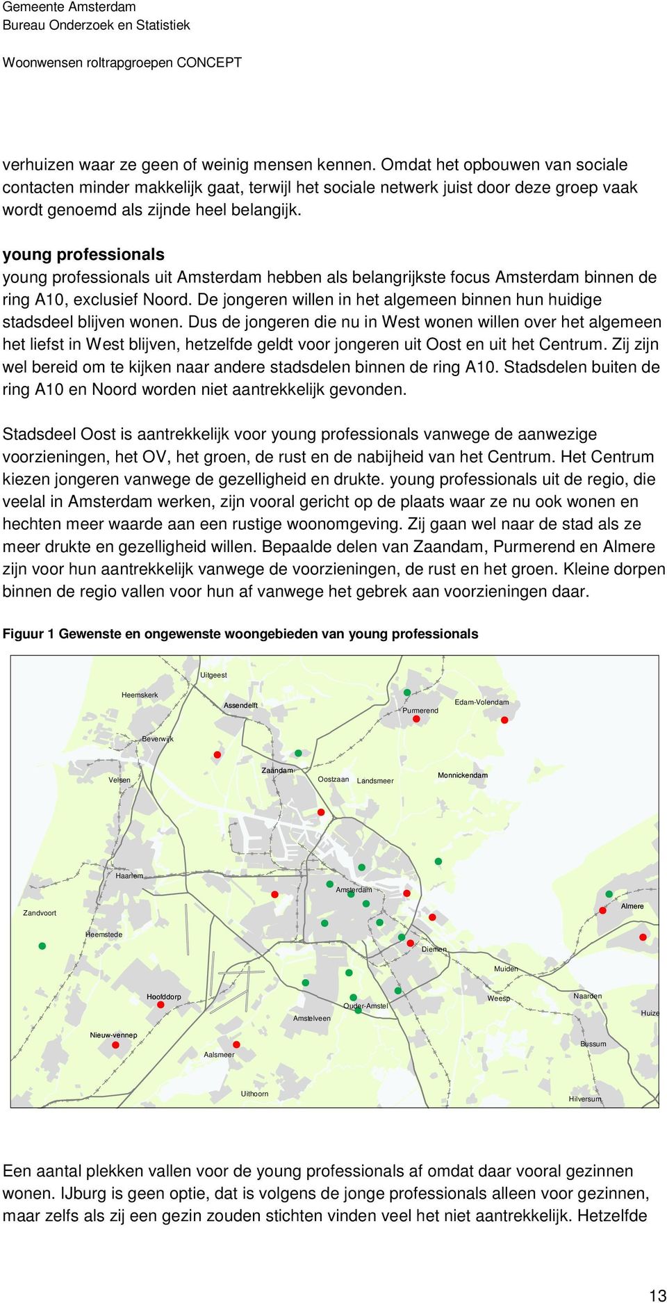 young professionals young professionals uit Amsterdam hebben als belangrijkste focus Amsterdam binnen de ring A10, exclusief Noord.