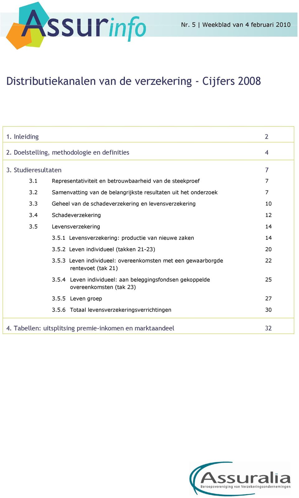 4 Schadeverzekering 3.5 Levensverzekering 3.5.1 Levensverzekering: productie van nieuwe zaken 3.5.2 Leven individueel (takken 21-23) 3.5.3 Leven individueel: overeenkomsten met een gewaarborgde rentevoet (tak 21) 3.