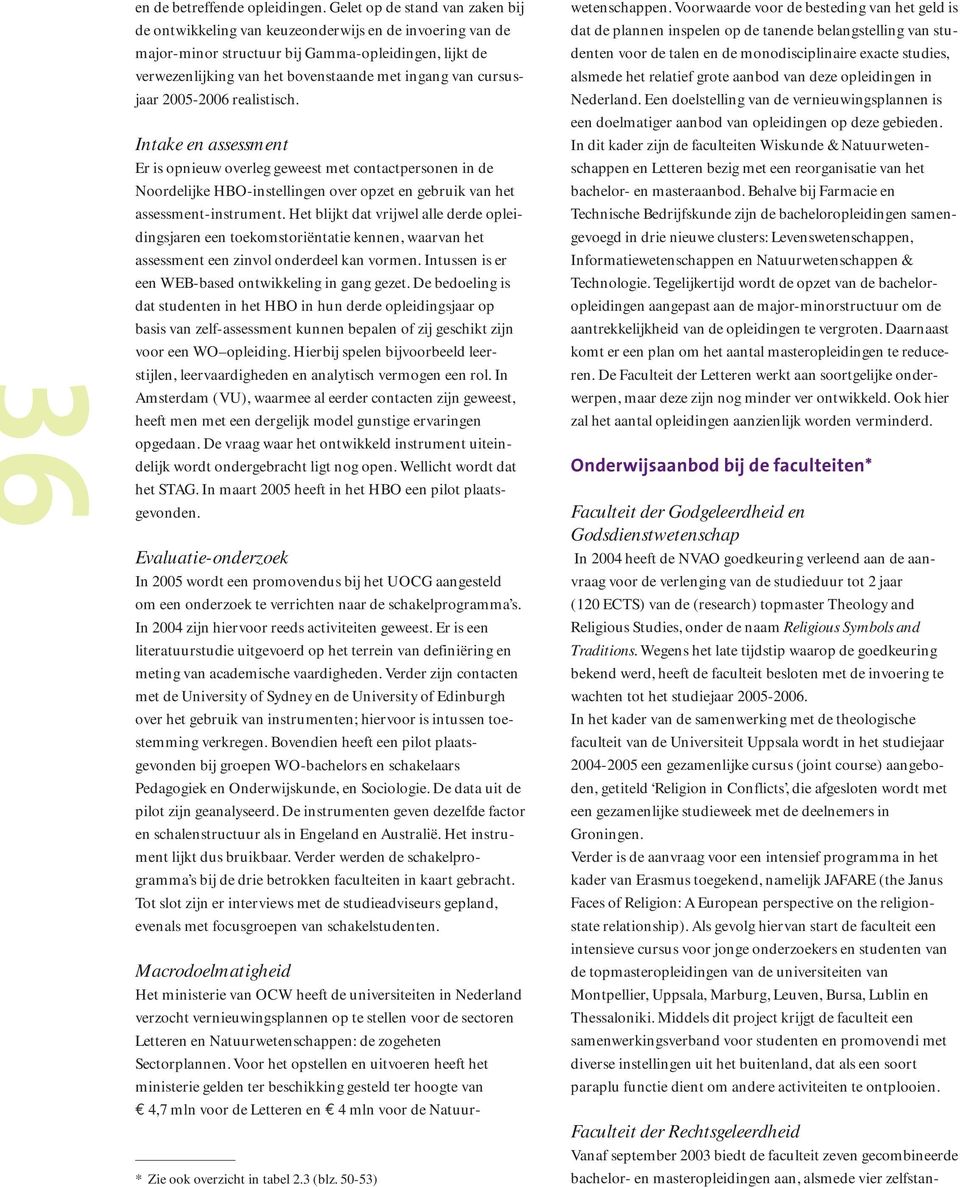 cursusjaar 2005-2006 realistisch. Intake en assessment Er is opnieuw overleg geweest met contactpersonen in de Noordelijke HBO-instellingen over opzet en gebruik van het assessment-instrument.