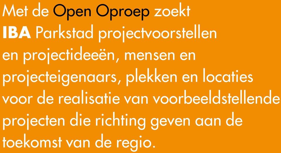 projecteigenaars, plekken en locaties voor de