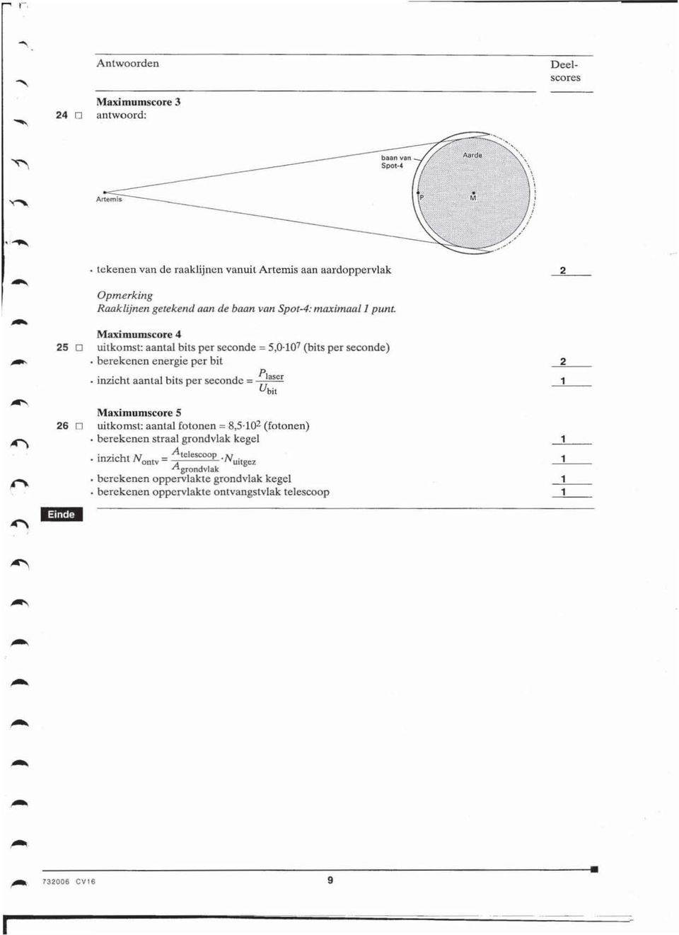 5 0 uitkomst: aantal bits per seconde = 5007 (bits per seconde) berekenen energie per bit p inzicht aantal bits per seconde = laser U