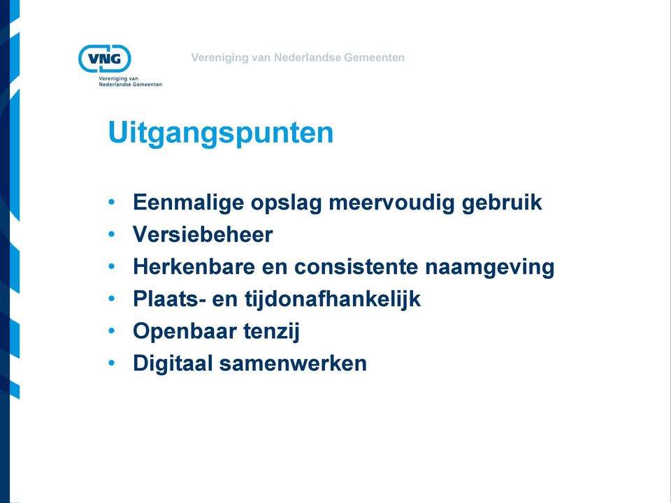 Herkenbare en consistente naamgeving