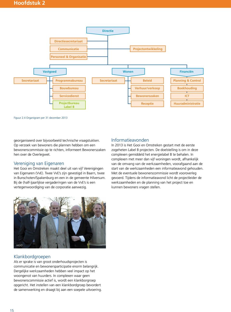 4 Organigram per 31 december 2013 georganiseerd over bijvoorbeeld technische vraagstukken.