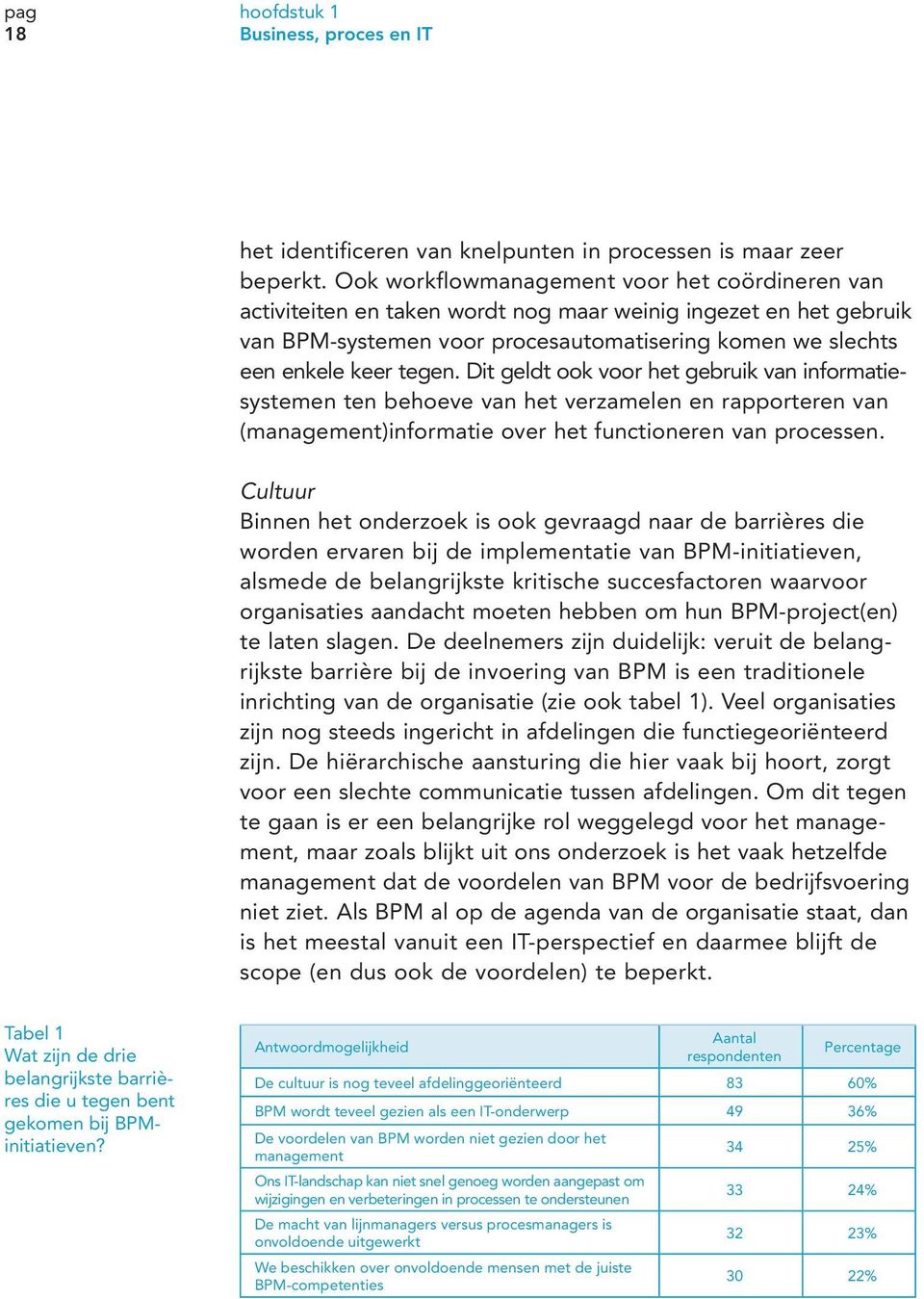 Dit geldt ook voor het gebruik van informatiesystemen ten behoeve van het verzamelen en rapporteren van (management)informatie over het functioneren van processen.