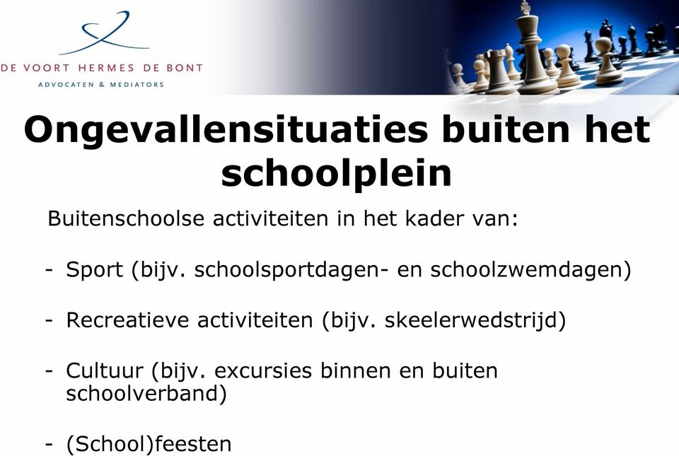 schoolsportdagen- en schoolzwemdagen) - Recreatieve activiteiten