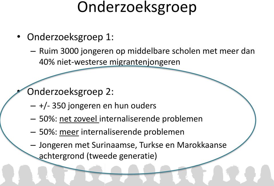 en hun ouders 50%: net zoveel internaliserende problemen 50%: meer