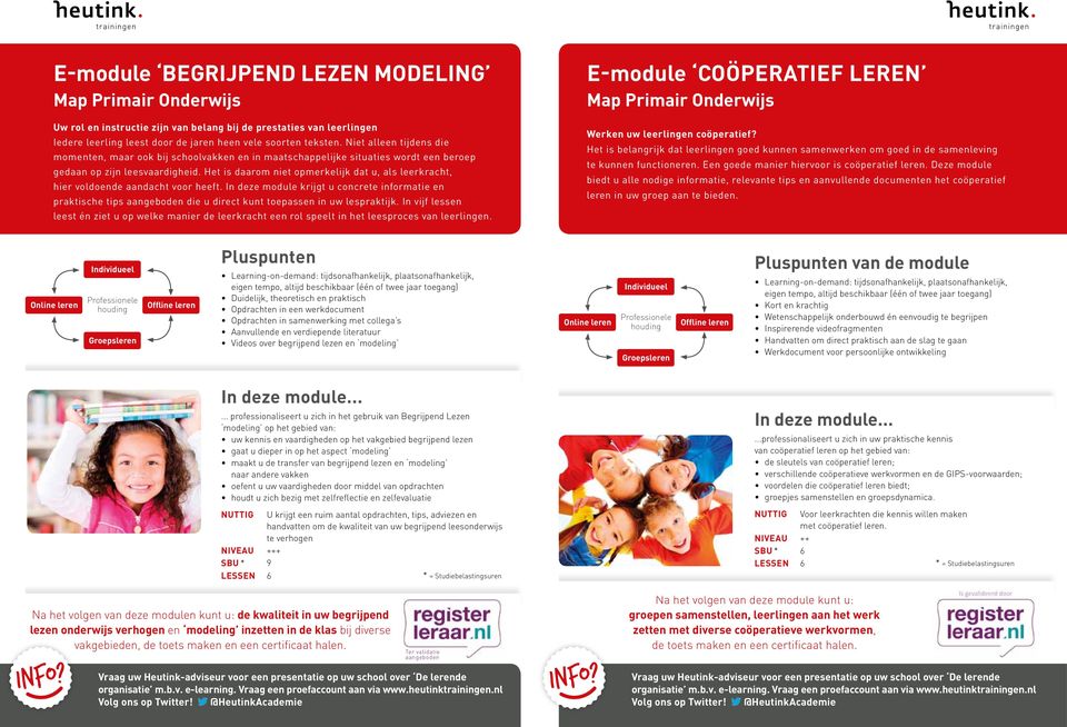 Het is daarom niet opmerkelijk dat u, als leerkracht, hier voldoende aandacht voor heeft. In deze module krijgt u concrete informatie en praktische tips die u direct kunt toepassen in uw lespraktijk.