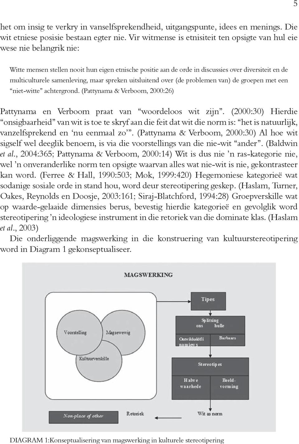 samenleving, maar spreken uitsluitend over (de problemen van) de groepen met een niet-witte achtergrond. (Pattynama & Verboom, 2000:26) Pattynama en Verboom praat van woordeloos wit zijn.