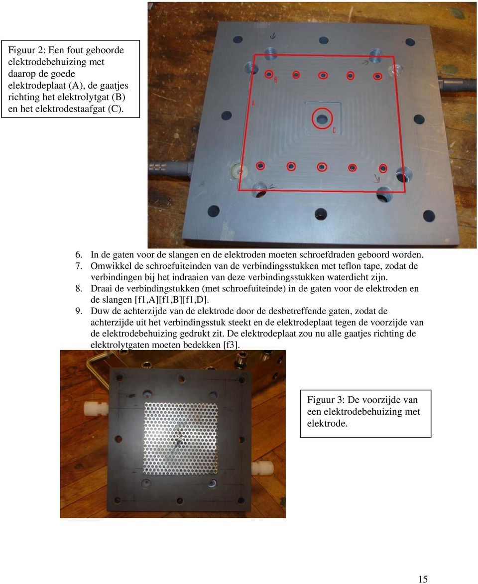 Omwikkel de schroefuiteinden van de verbindingsstukken met teflon tape, zodat de verbindingen bij het indraaien van deze verbindingsstukken waterdicht zijn. 8.