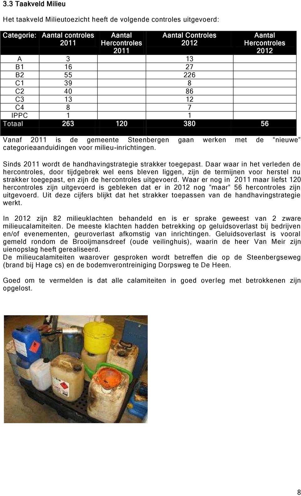 Sinds 2011 wordt de handhavingstrategie strakker toegepast.