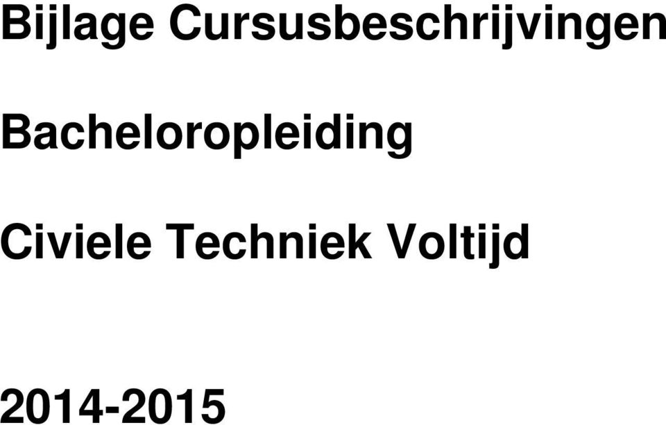 Bacheloropleiding